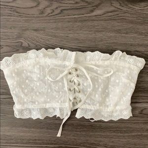 Lace Up Tube Top
